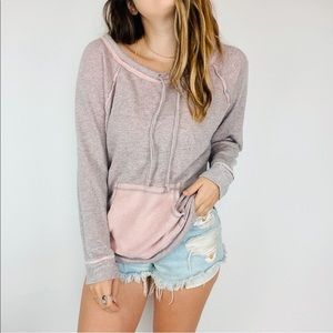 Free People Open Back Sweatshirt